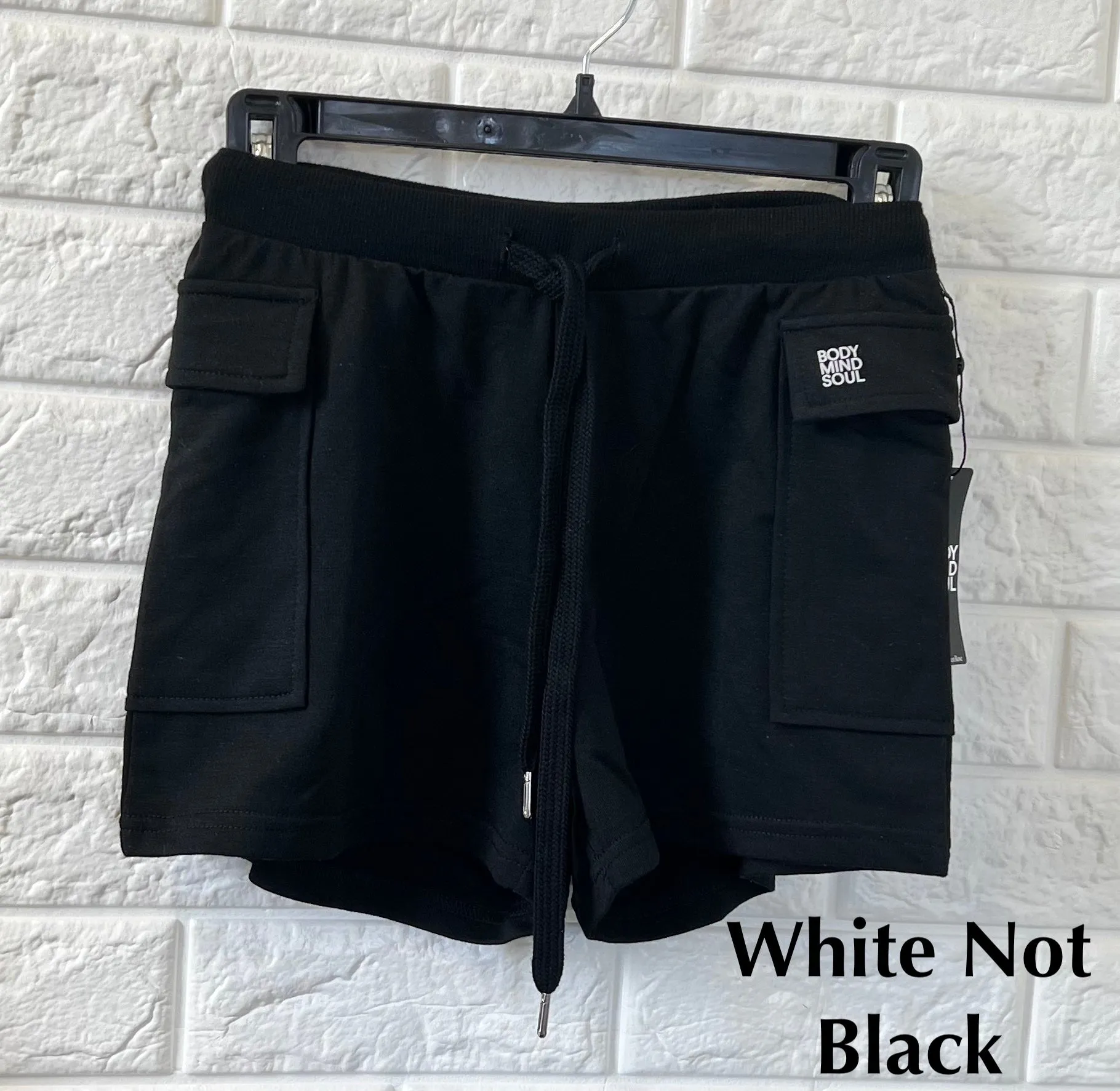 New La Vie En Rose BODY MIND SOUL Lounge Shorts in SOLID White, Sz XL