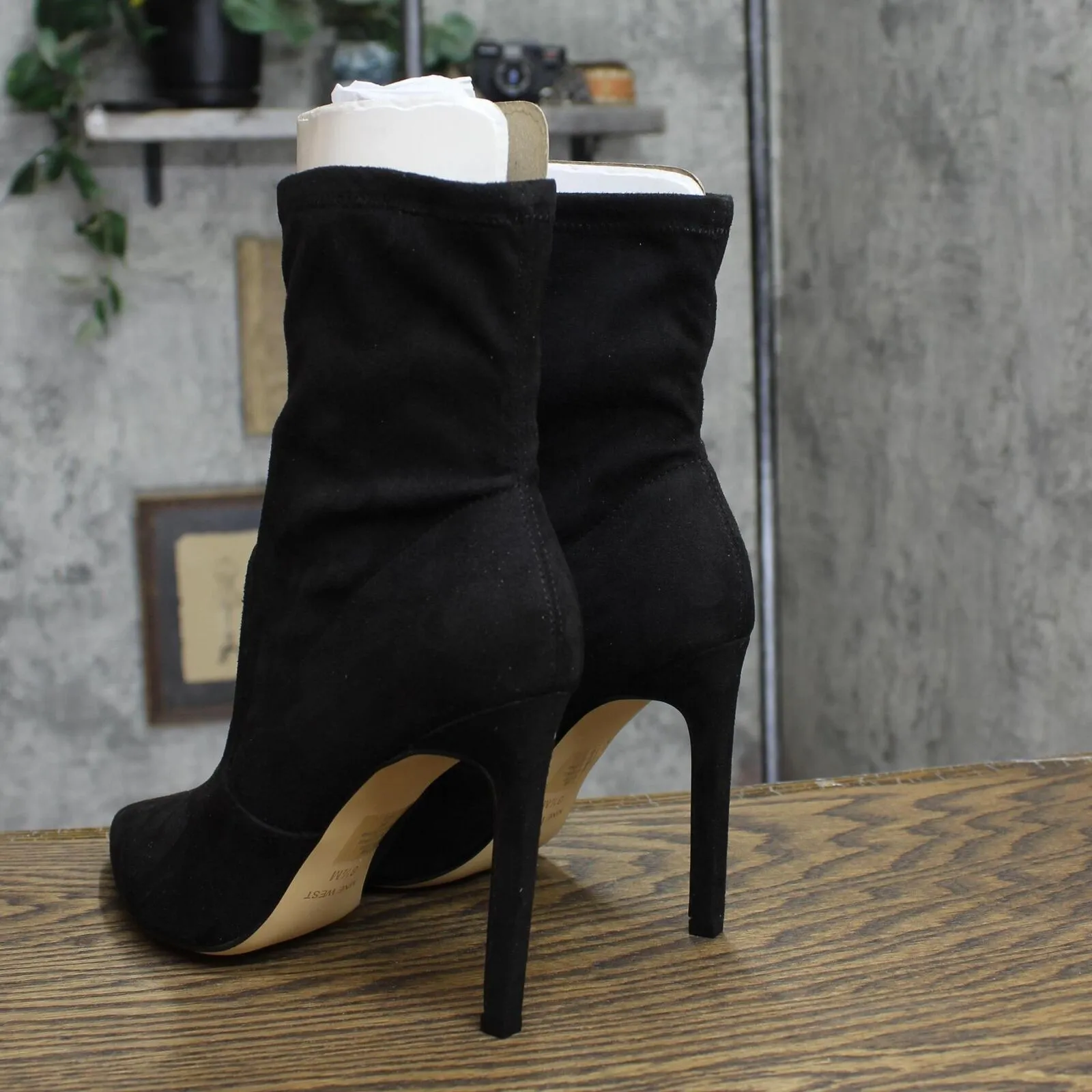 Nine West Women's Teoy 08 Dress Booties Boots WNTEOY8 Black Suede 8.5M