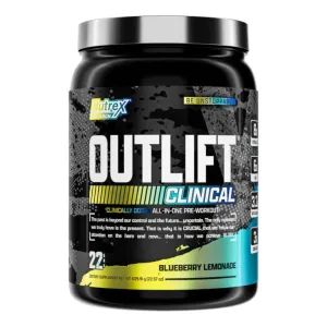 Nutrex Outlift Pre-Workout 22srv (1 srv 29g: 300mg caffeine, 8g citrulline, 3.2g beta alanine, 3g creatine, 4g bcaa, 2g eaa, 2g taurine)
