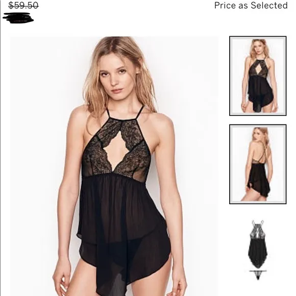 NWOT Victoria’s Secret Lace Babydoll Lingerie M