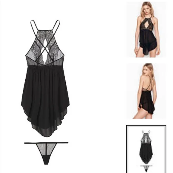 NWOT Victoria’s Secret Lace Babydoll Lingerie M