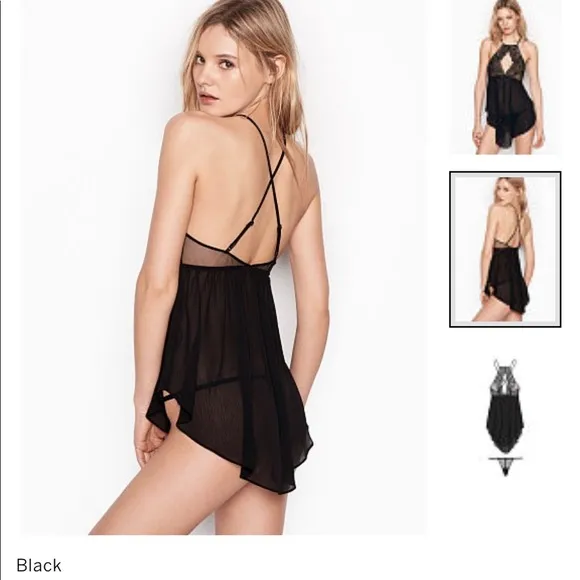 NWOT Victoria’s Secret Lace Babydoll Lingerie M