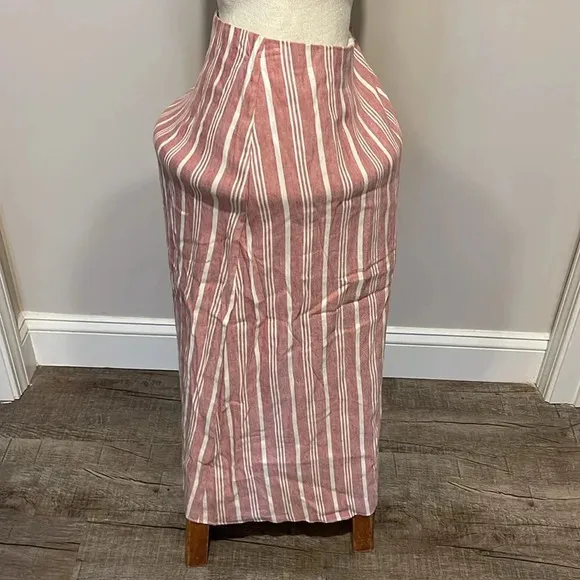 NWT!! Club Monaco - Wrap Stripe Skirt - Red/White - Size 4