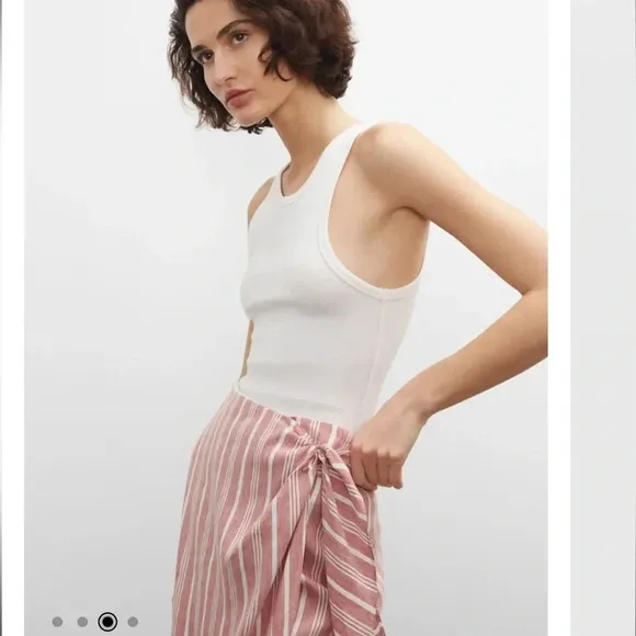 NWT!! Club Monaco - Wrap Stripe Skirt - Red/White - Size 4