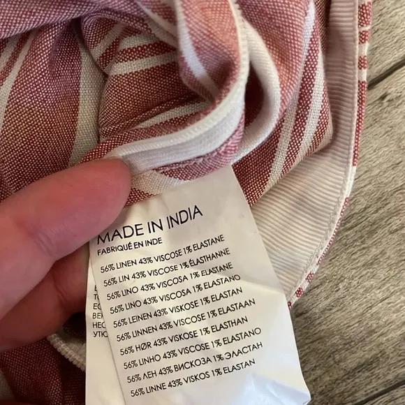 NWT!! Club Monaco - Wrap Stripe Skirt - Red/White - Size 4