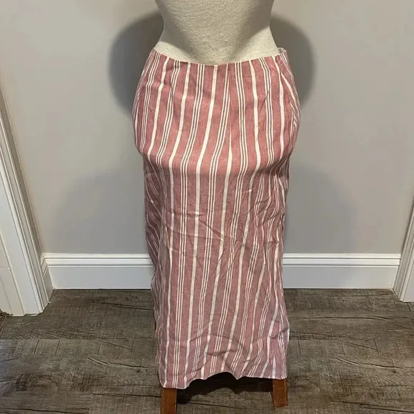 NWT!! Club Monaco - Wrap Stripe Skirt - Red/White - Size 4