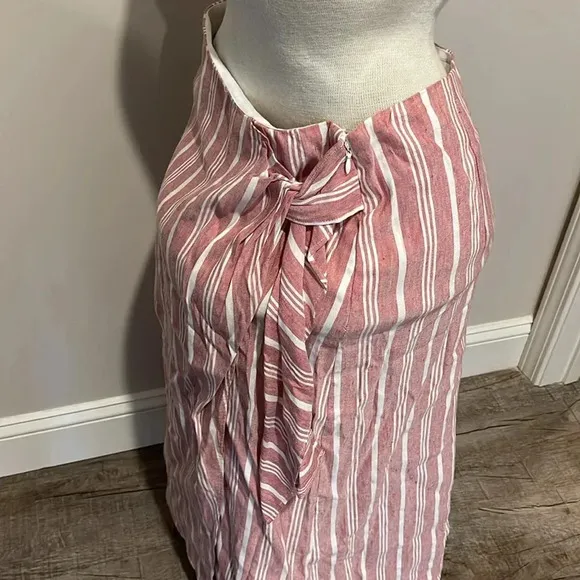 NWT!! Club Monaco - Wrap Stripe Skirt - Red/White - Size 4
