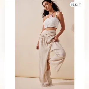 NWT FREE PEOPLE PACK UP LINEN PANTS | SMALL