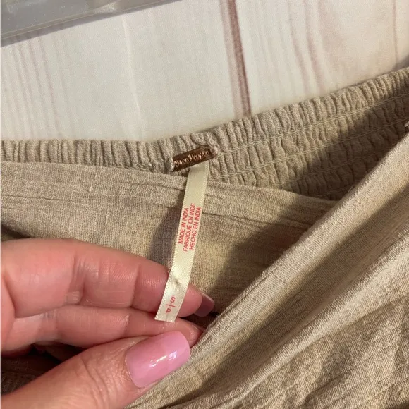 NWT FREE PEOPLE PACK UP LINEN PANTS | SMALL