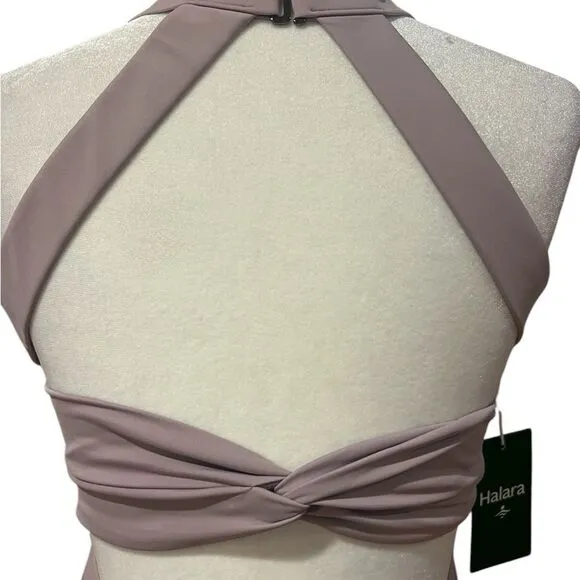 NWT Halara women's size small backless active dress pink purple with shorts