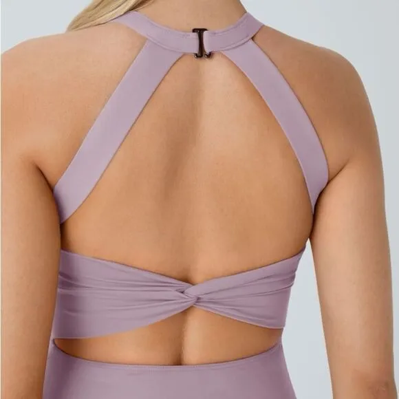NWT Halara women's size small backless active dress pink purple with shorts