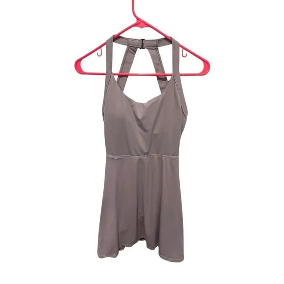 NWT Halara women's size small backless active dress pink purple with shorts
