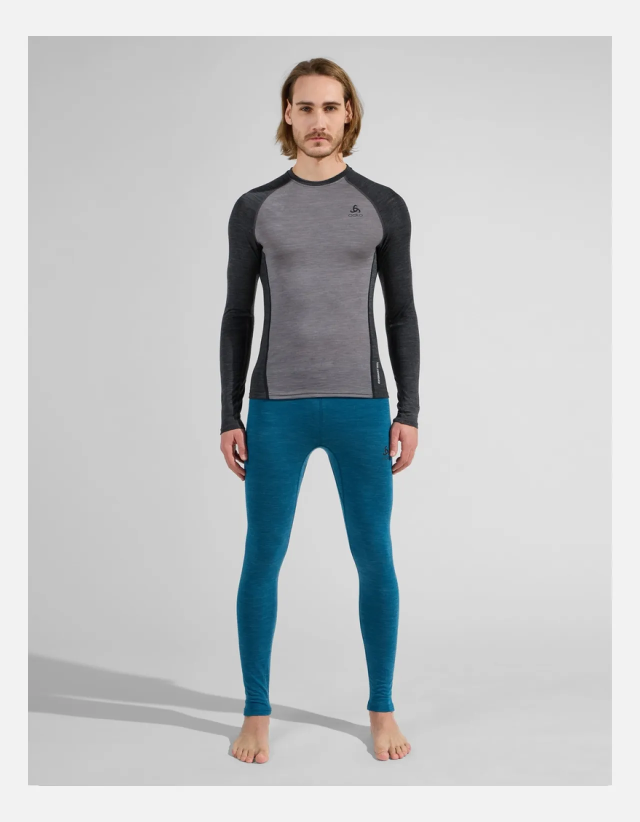 Odlo M Performance Wool 150 base layer, Dark Grey Melange