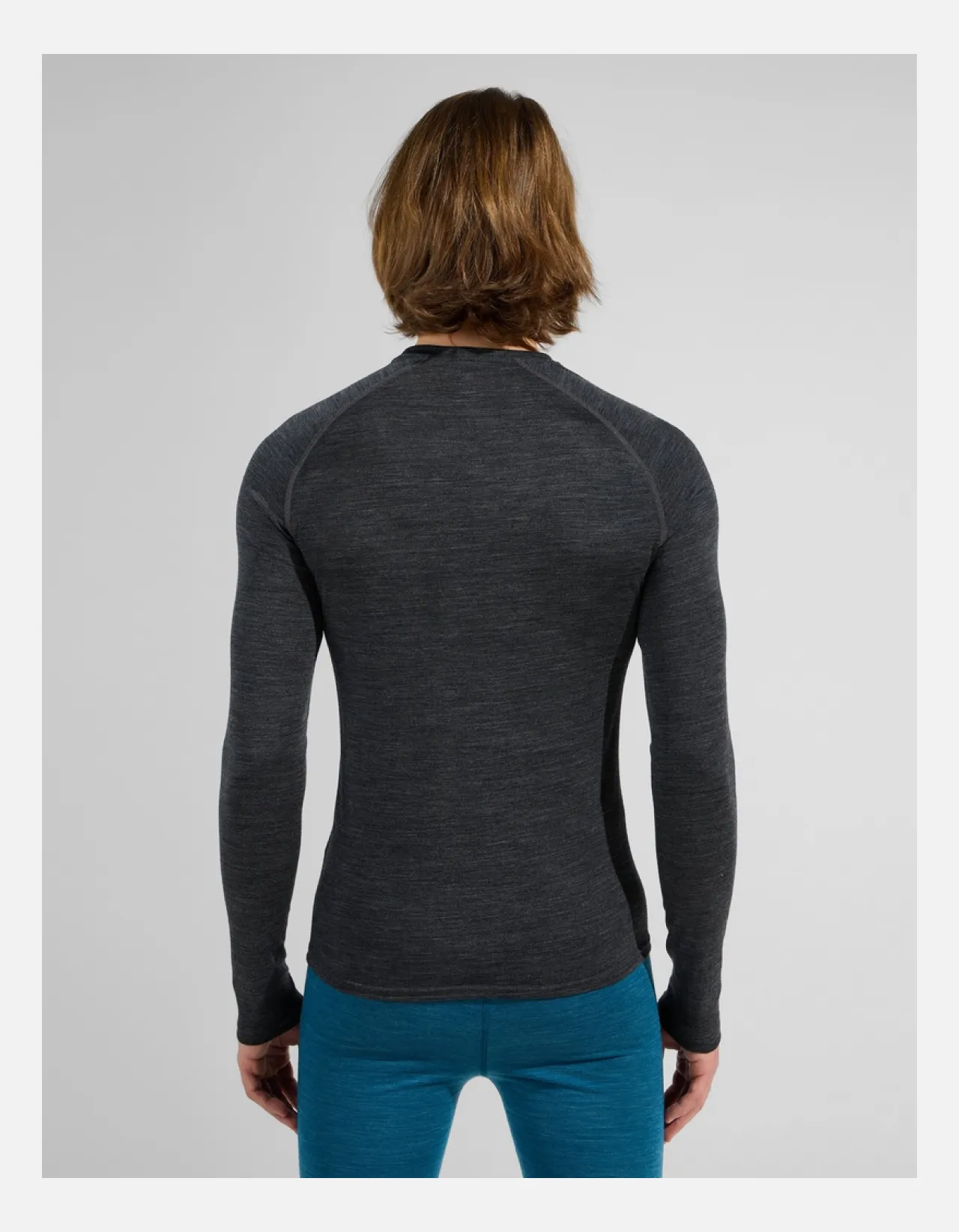 Odlo M Performance Wool 150 base layer, Dark Grey Melange