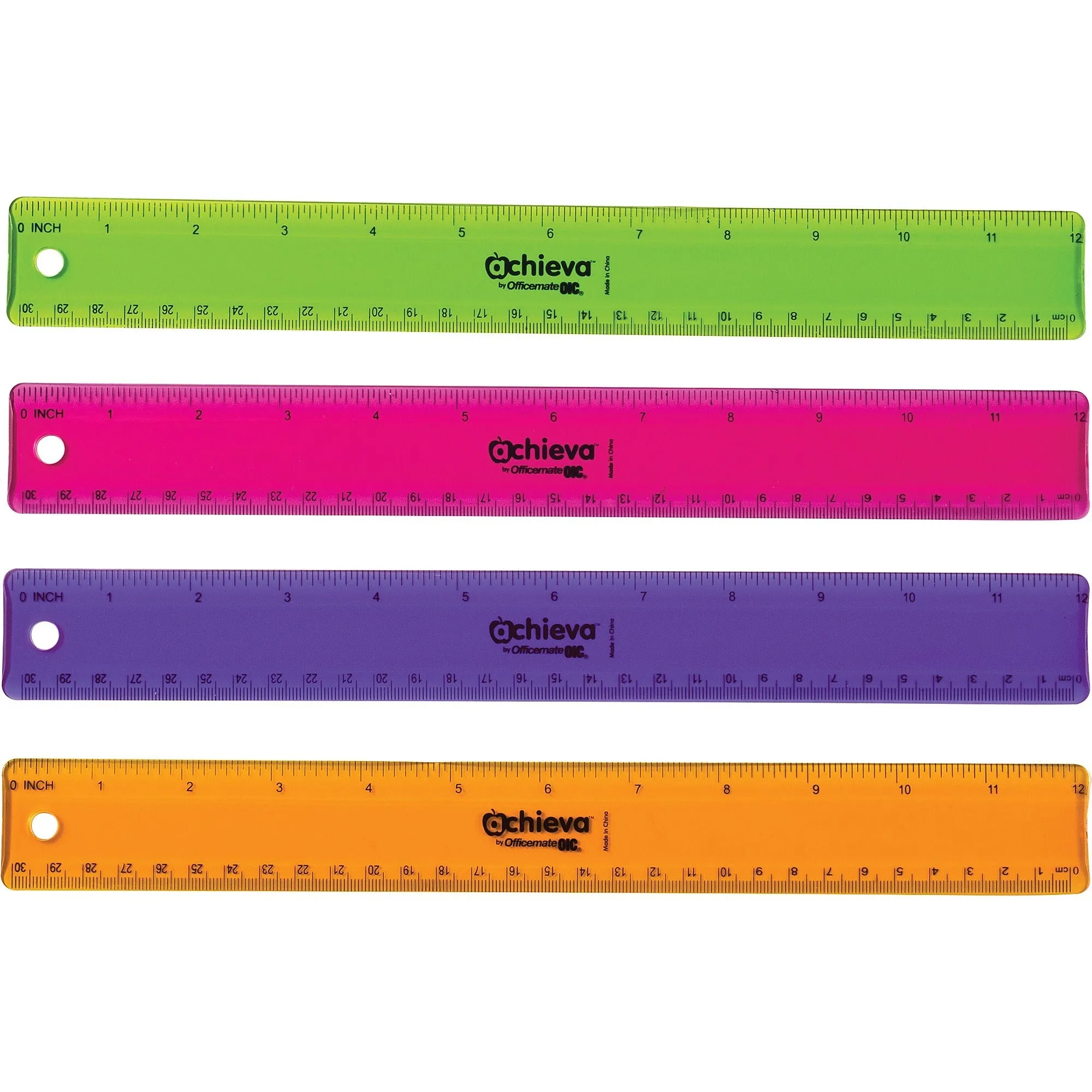 OIC 12" Flexible Plastic Ruler