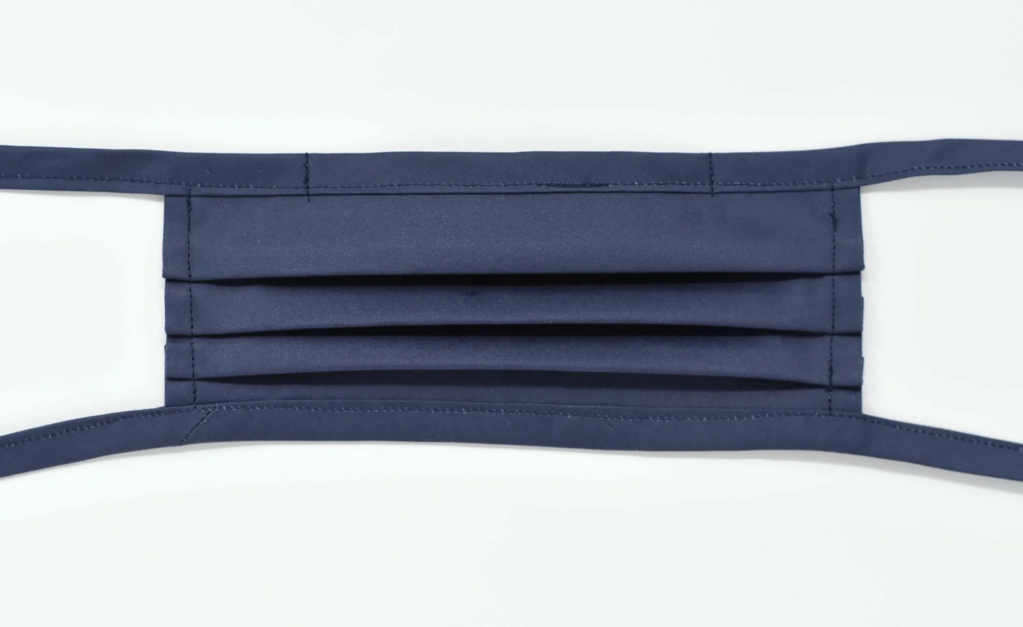 Organic Cotton Face Mask with Flexible Nose and Ties- Navy