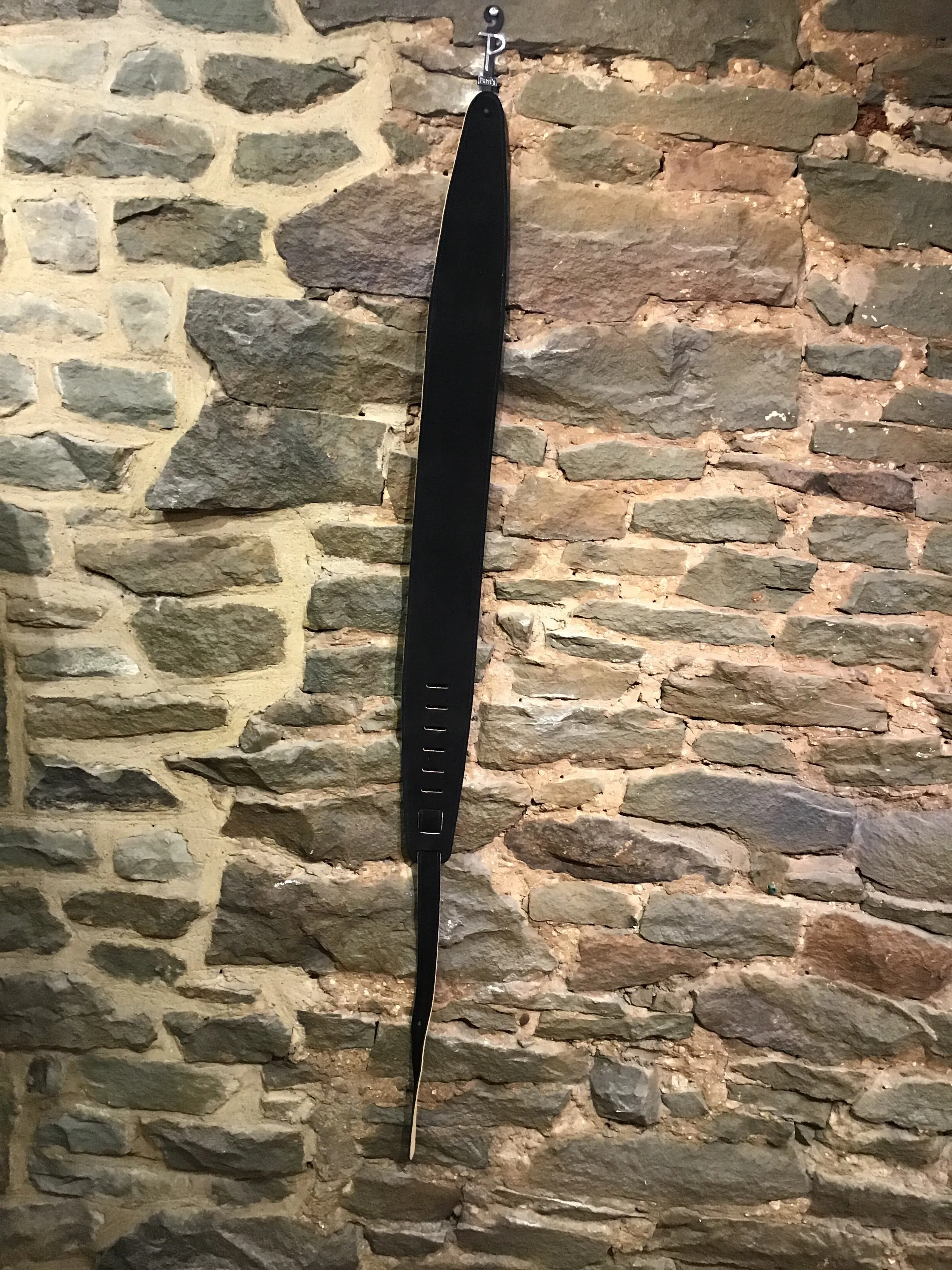 Perri’s Leathers 3.5” soft Black and Tan suede guitar strap