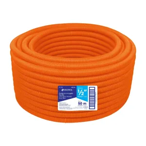 Poliducto corrugado flexible, 1/2', rollo 50 m, Volteck 40134
