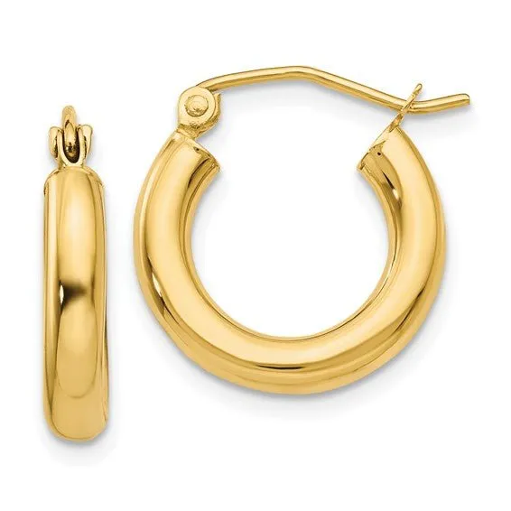 Polished Tube Hoop Earrings