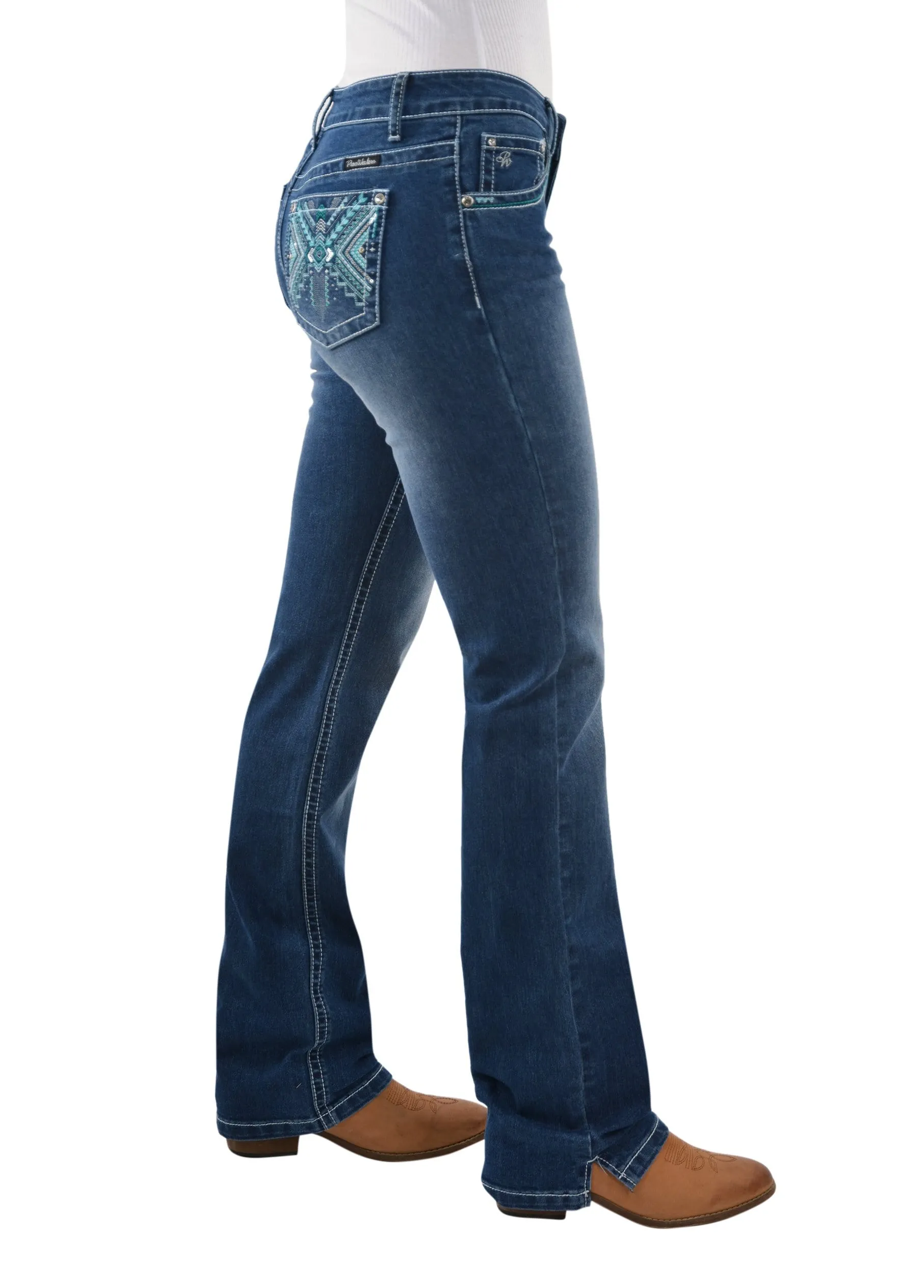 Pure Western Jeans Womens Camila Straight 34in Leg (PCP2212503)
