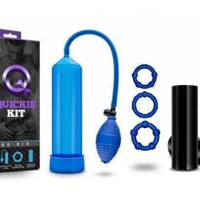 Quickie Kit Go Big Penis Pump, Stroker & Rings