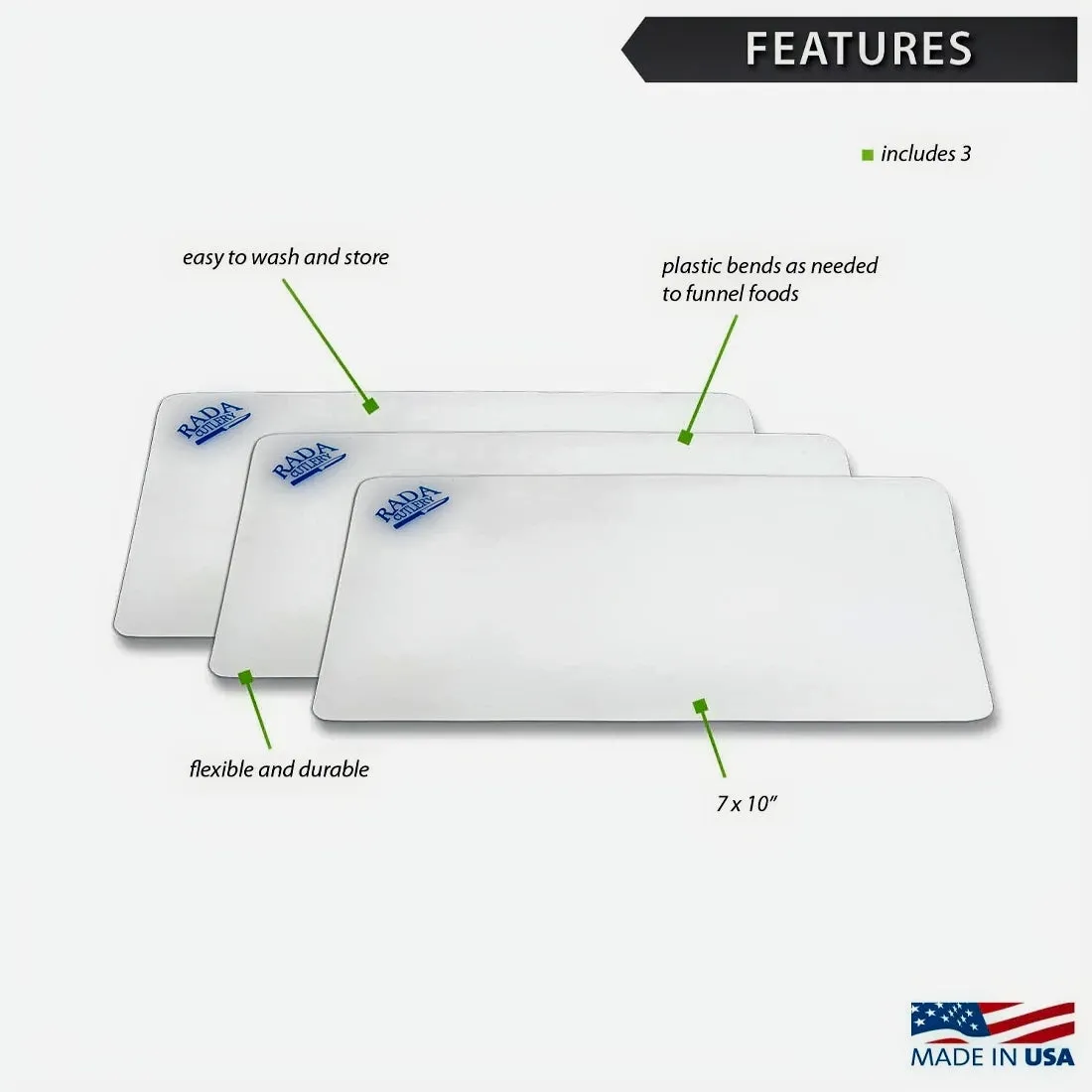 Rada Flexible Small Cutting Boards 3-Pack
