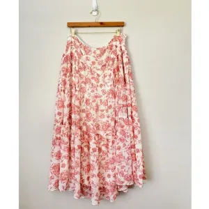 Ralph Lauren Tiered Peasant Style Midi Skirt