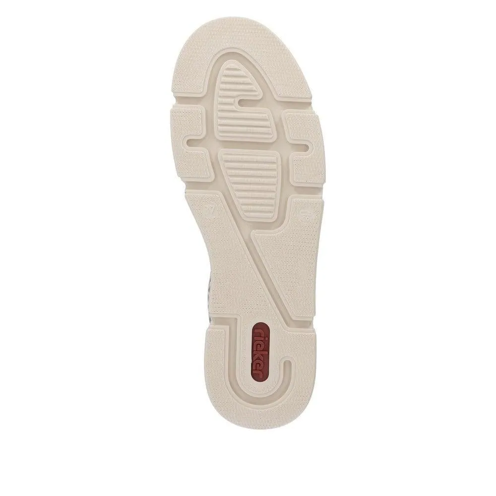 Rieker N5910-62 Enya Womens Lace-Up Shoes - Beige Combination