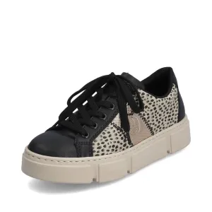Rieker N5910-62 Enya Womens Lace-Up Shoes - Beige Combination