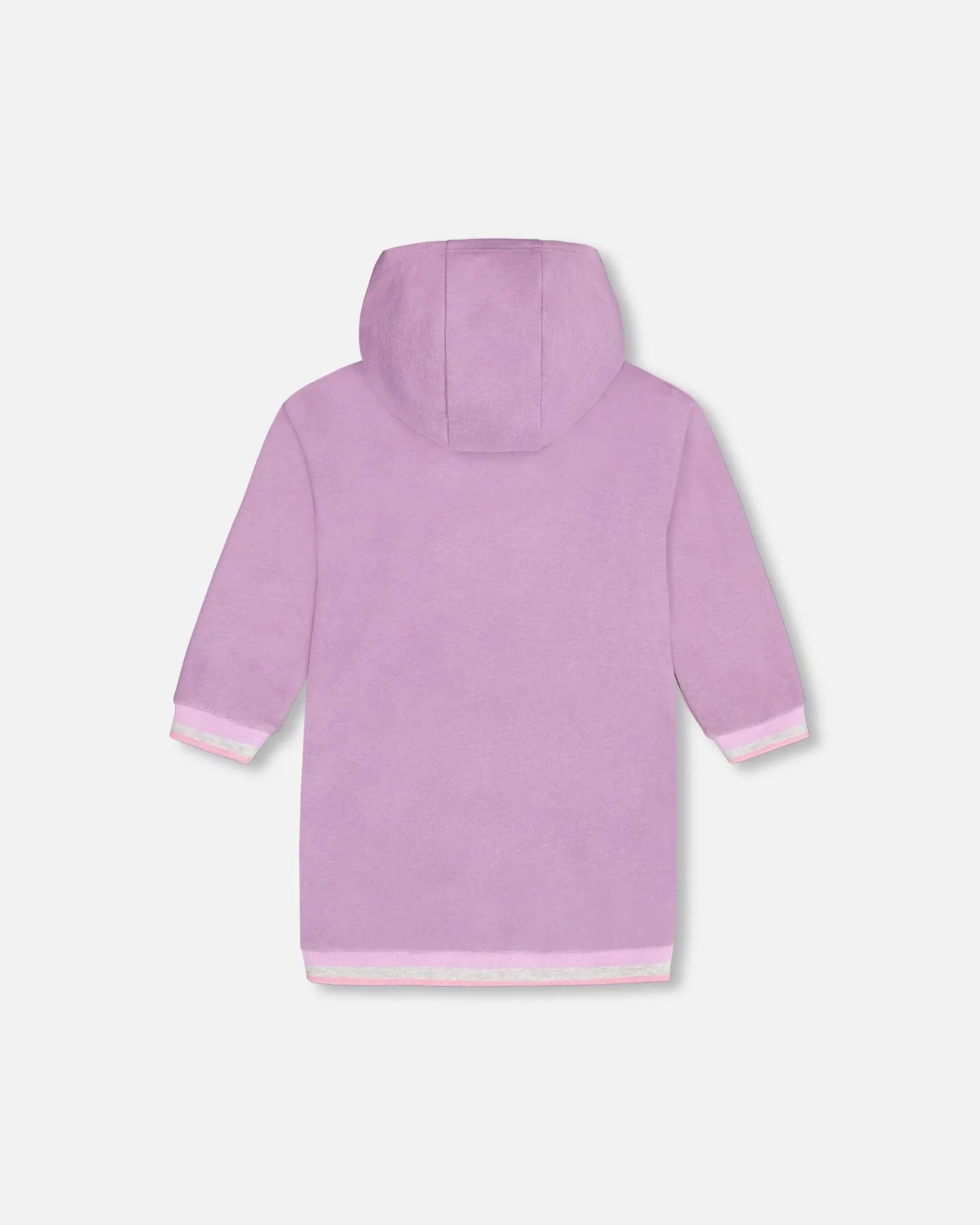 Robe à capuche lilas super douce avec poches et licorne  F20L95