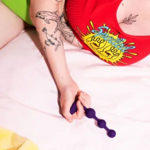 Romp Amp Flexible Anal Beads - Purple