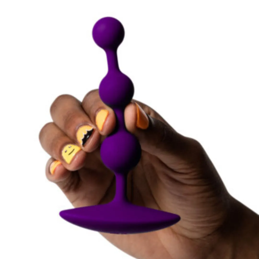Romp Amp Flexible Anal Beads - Purple