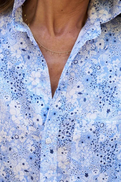 Rory Dress - Blue Floral