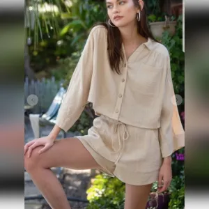 ❤Sale Listicle OUTFIT textured cotton gauze 2 piece dolman! A Set