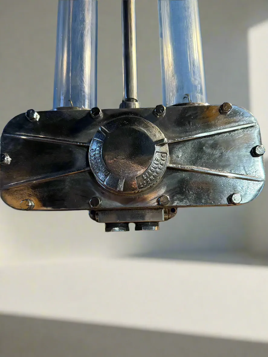 Salvaged Heyes Aluminium Double Strip Light