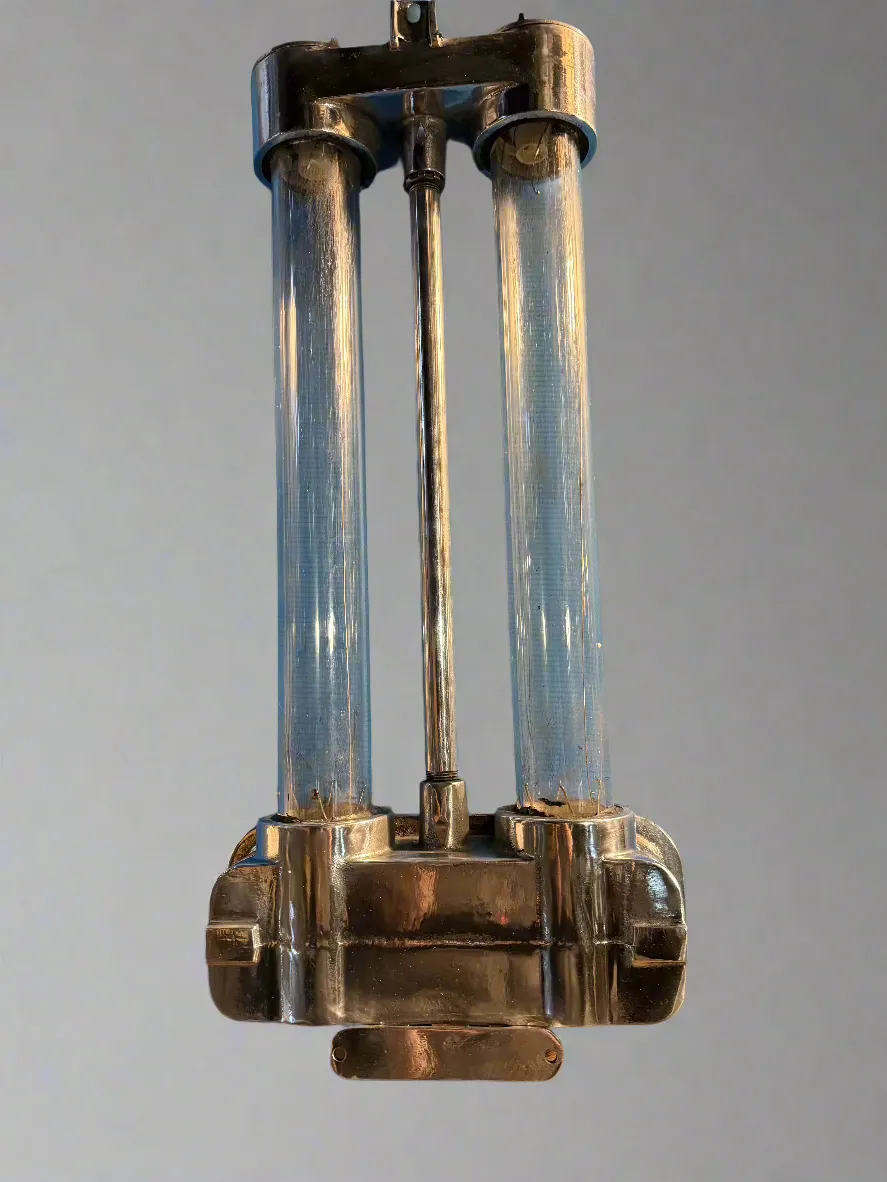 Salvaged Heyes Aluminium Double Strip Light