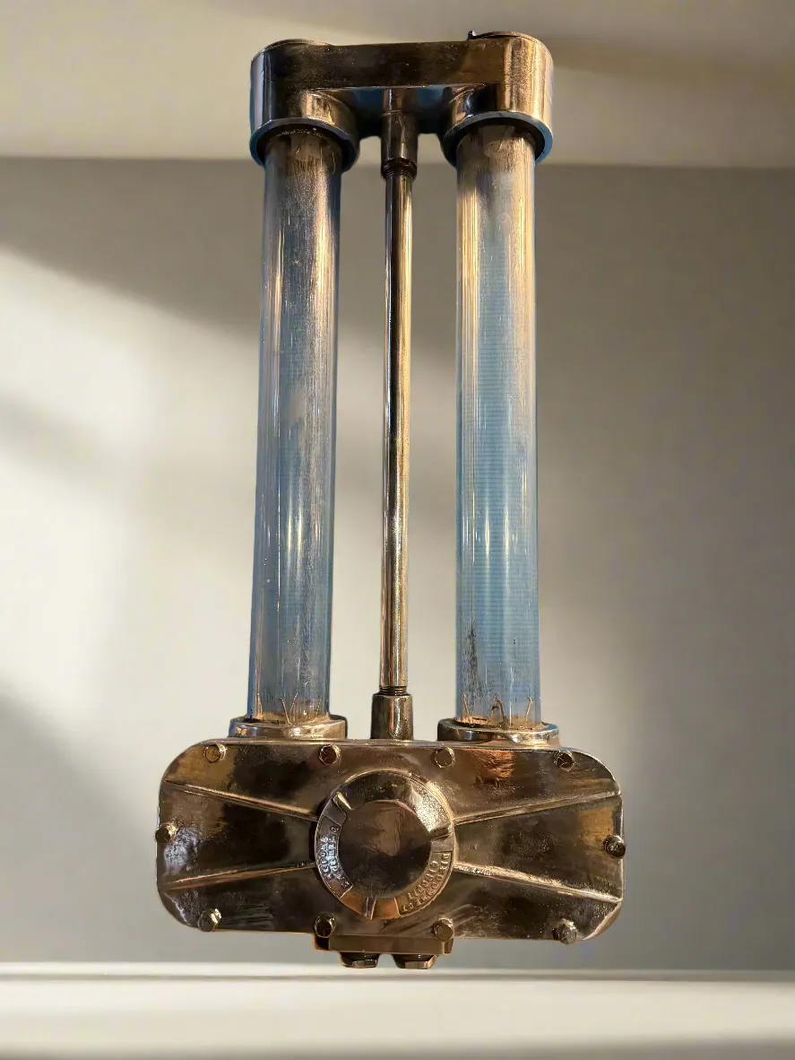 Salvaged Heyes Aluminium Double Strip Light