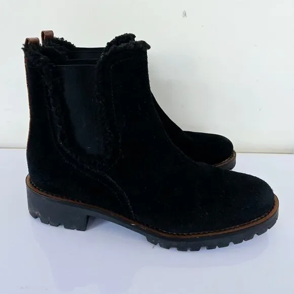Sam Edelman Women's Jaclyn Round Toe Suede Booties Black Women's Size 6.5