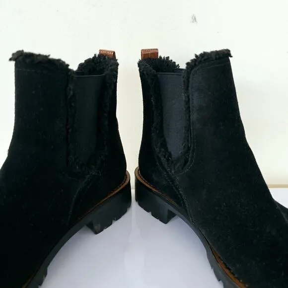 Sam Edelman Women's Jaclyn Round Toe Suede Booties Black Women's Size 6.5