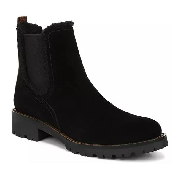 Sam Edelman Women's Jaclyn Round Toe Suede Booties Black Women's Size 6.5