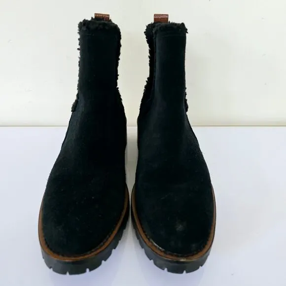 Sam Edelman Women's Jaclyn Round Toe Suede Booties Black Women's Size 6.5
