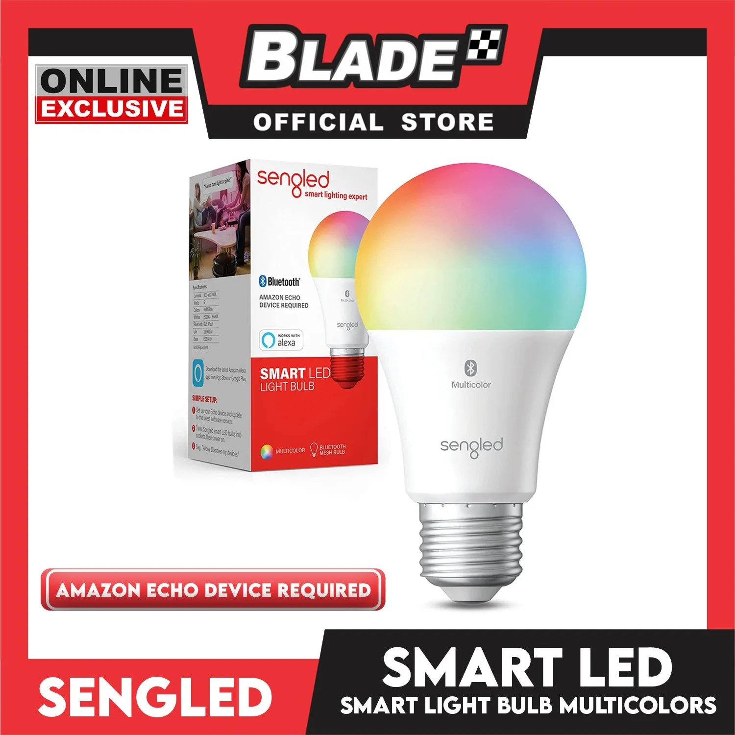 Sengled Alexa Light Bulb Smart Led Smart Light Bulb Multicolors (Bluetooth Amzn Echo Device Required)