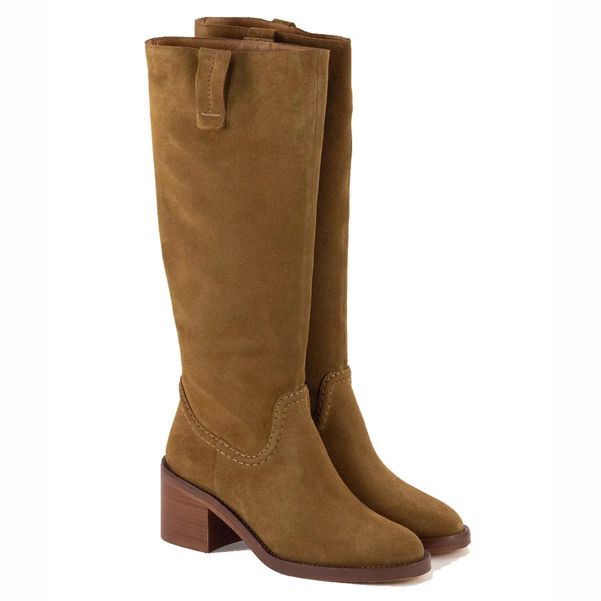 Sessun Lina Grande Boot Suede Tobacco