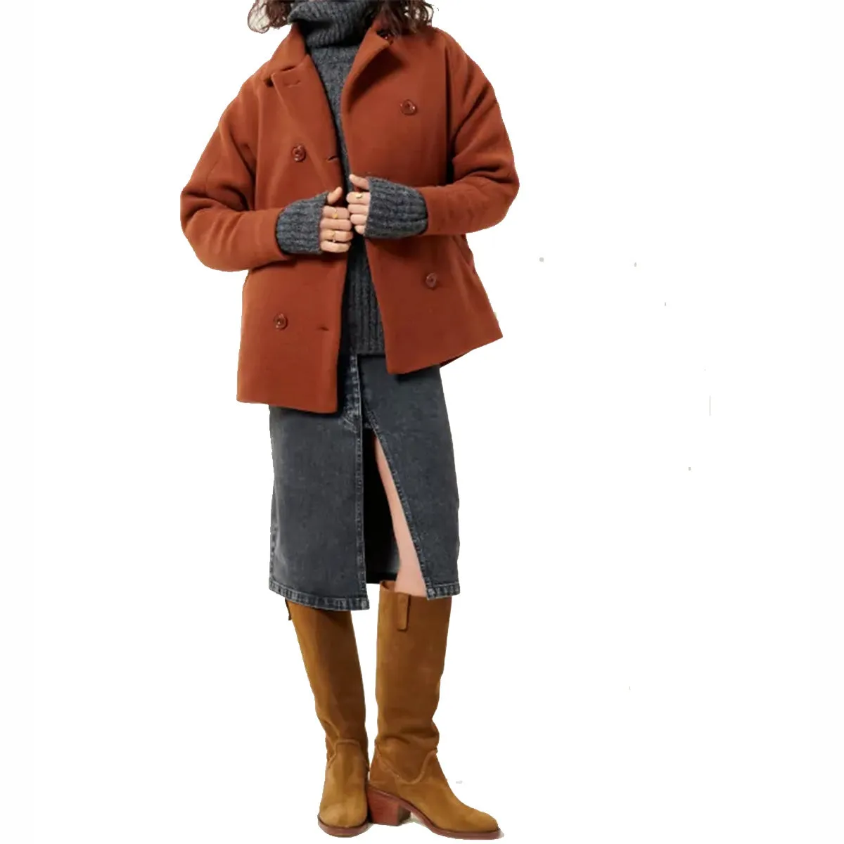 Sessun Lina Grande Boot Suede Tobacco