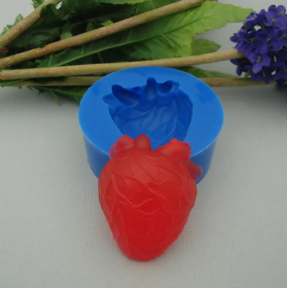 Silicon Mold Large Heart Jewelry Making Resin Polymer Clay