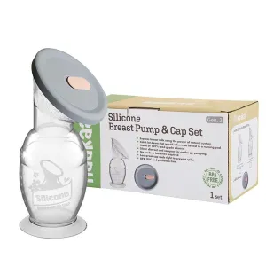 Silicone Breast Pump with Suction Base & Silicone Cap Gift Box (Generation 2 100ml)