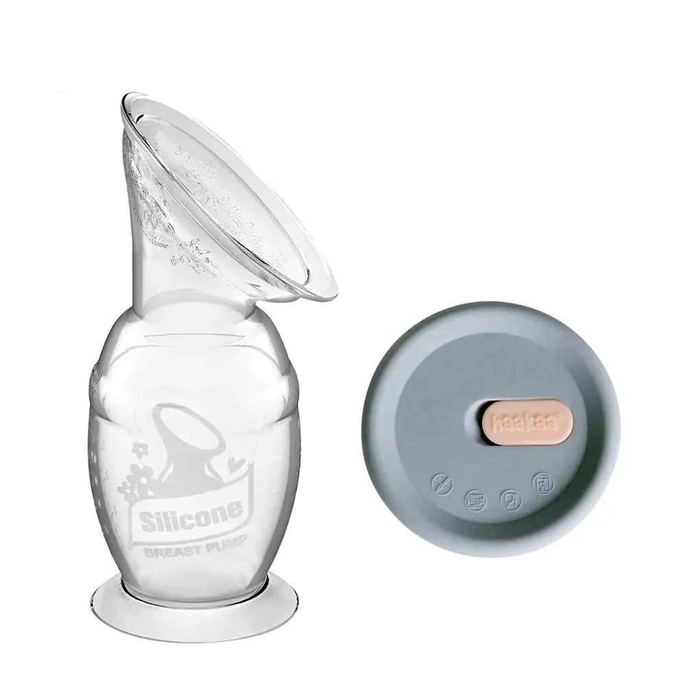 Silicone Breast Pump with Suction Base & Silicone Cap Gift Box (Generation 2 100ml)