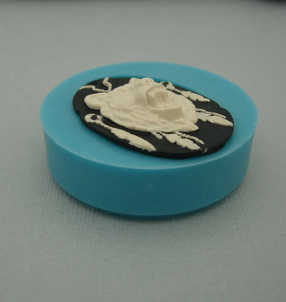 Silicone Mold Grizzly Bear Jewelry Making Resin Polymer Clay.