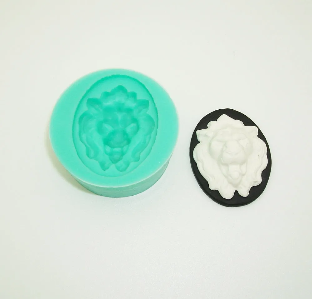 Silicone Mold   Lion Cameo  for Crafts, Jewelry, Resin,  Polymer Clay.