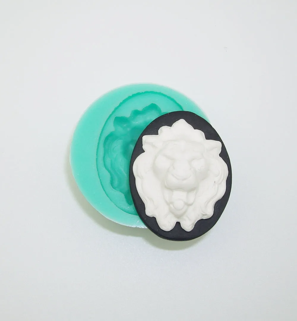 Silicone Mold   Lion Cameo  for Crafts, Jewelry, Resin,  Polymer Clay.